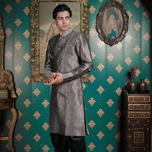 Men's Heavy Jecquard Sherwani Set