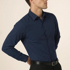 Men's Slim Fit Full Sleeve Striped Formal Shirt