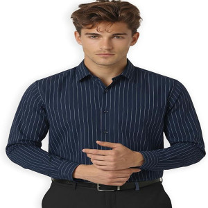 Men's Slim Fit Full Sleeve Striped Formal Shirt