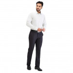 Men Slim Fit Structure Pattern Cotton Blend Semi Cutaway Collar Full Sleeve Formal Shirt