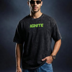 Pure Cotton Men's Graphic Print Oversized Fit Half Sleeve T-Shirt